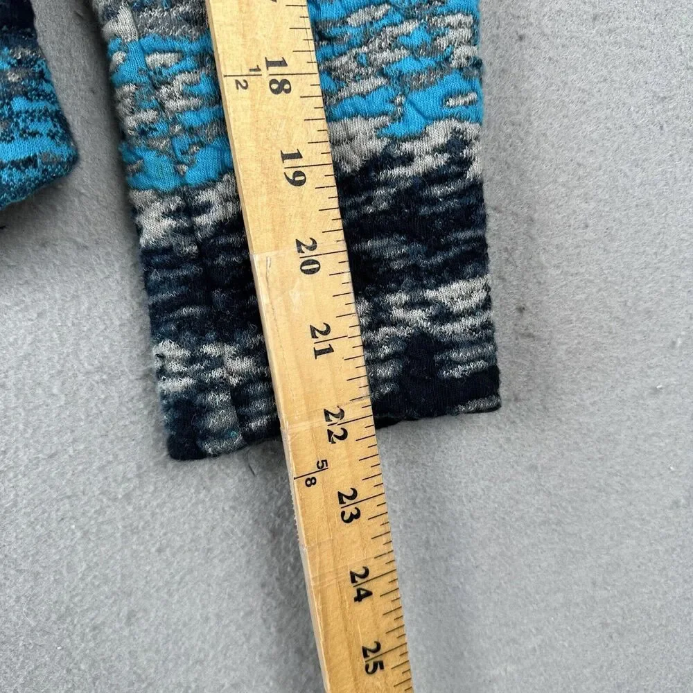 Fox’s Europe Knit Jacket Women’s 34 Blue Cotton‎ Art To Wear Long Sleeve Pockets